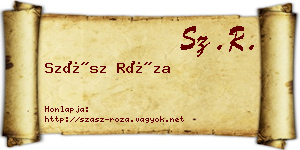 Szász Róza névjegykártya