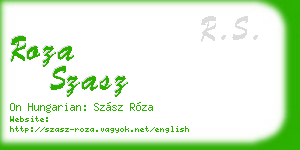roza szasz business card